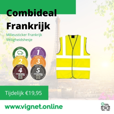 Combideal | Milieusticker Frankrijk + Veiligheidshesje